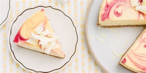 white-chocolate-cheesecake-with-raspberry-swirl image