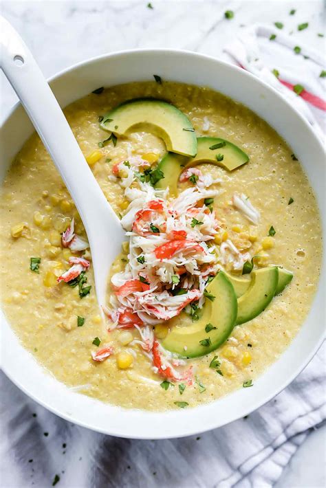 chilled-corn-and-crab-soup-recipe-foodiecrushcom image