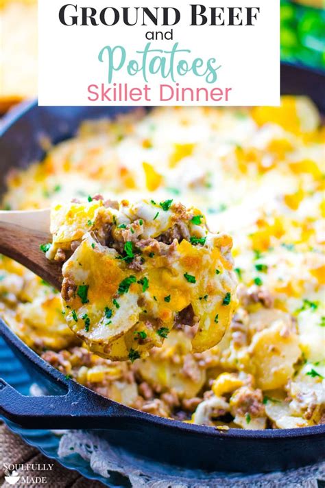 easy-ground-beef-and-potatoes-skillet-soulfully-made image