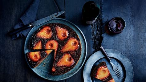 spiced-pear-upside-down-cake-recipe-bon-apptit image