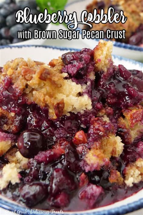 blueberry-cobbler-recipe-with-brown-sugar-pecan-crust image