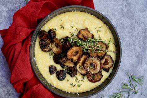 easy-oven-polenta-with-wild-mushrooms-simmer image