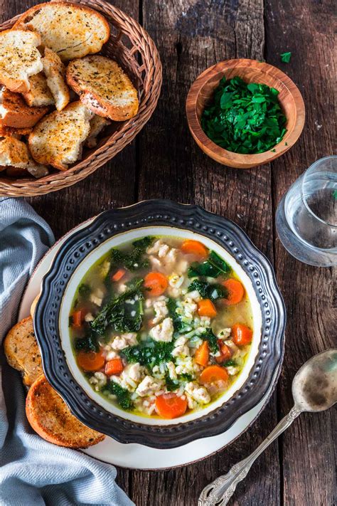 turkey-kale-and-rice-soup-olivias-cuisine image