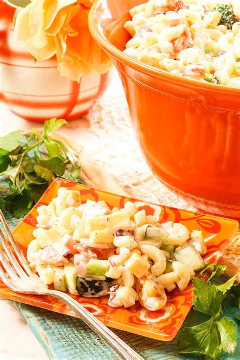 grandmas-macaroni-salad-crunchy-and-creamy-bowl image