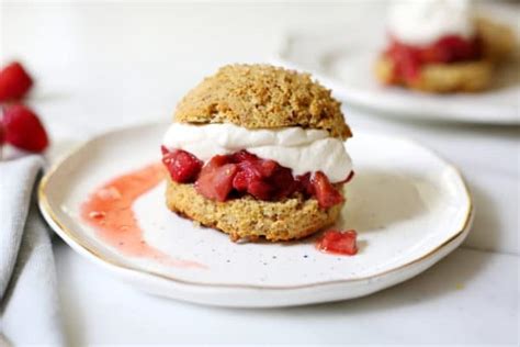 paleo-almond-shortcakes-with-roasted-strawberries image