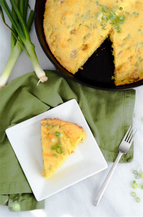 loaded-skillet-cornbread-with-sausage-and-cheddar image