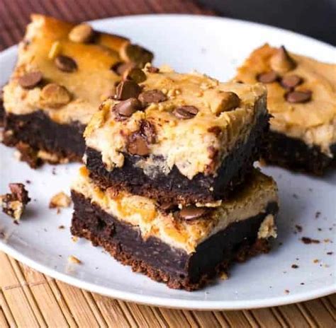 chocolate-peanut-butter-cheesecake-brownies-cafe image