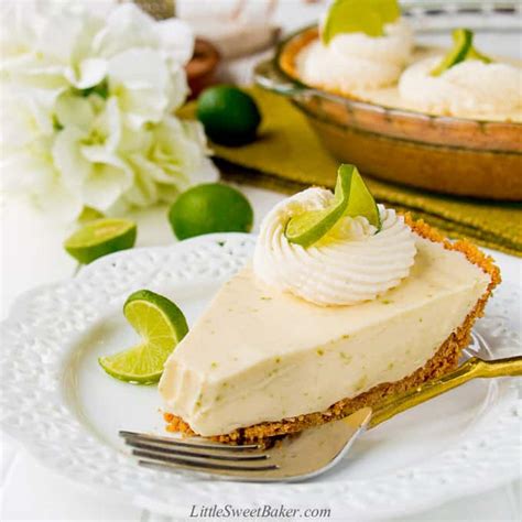 best-no-bake-key-lime-pie-little-sweet-baker image