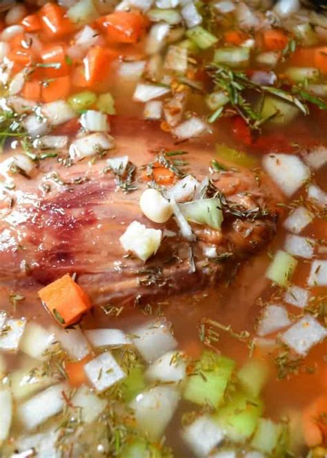 crock-pot-chipotle-ham-and-bean-soup-serena-bakes image