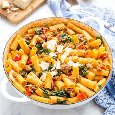 easy-one-pot-italian-sausage-pasta-the-busy-baker image