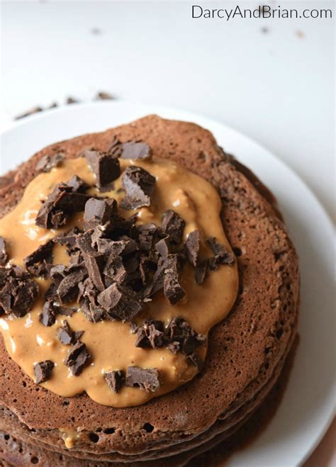 double-chocolate-peanut-butter-pancakes image