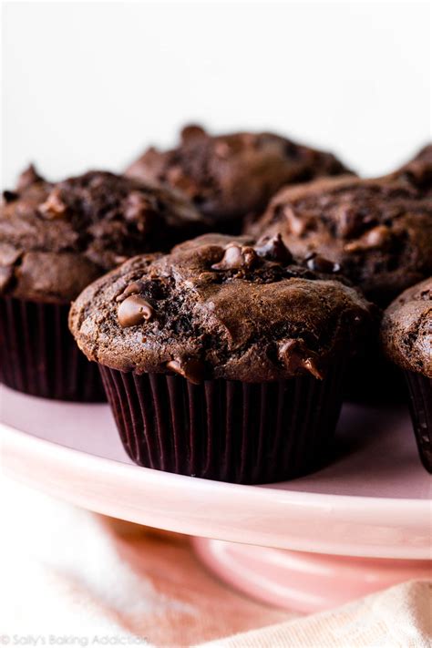 double-chocolate-muffins-sallys-baking-addiction image