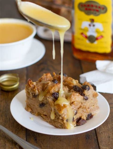 bread-pudding-with-hot-butter-rum-sauce-recipe-pinch image