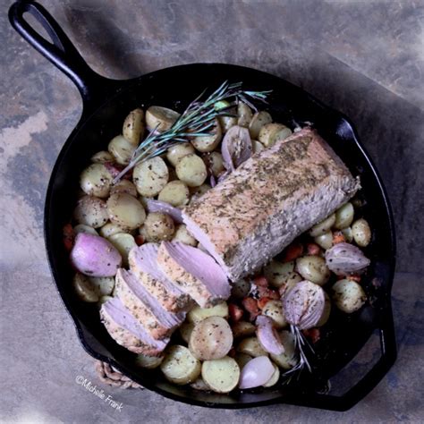 one-skillet-mustard-herb-crusted-roast-pork-tenderloin image