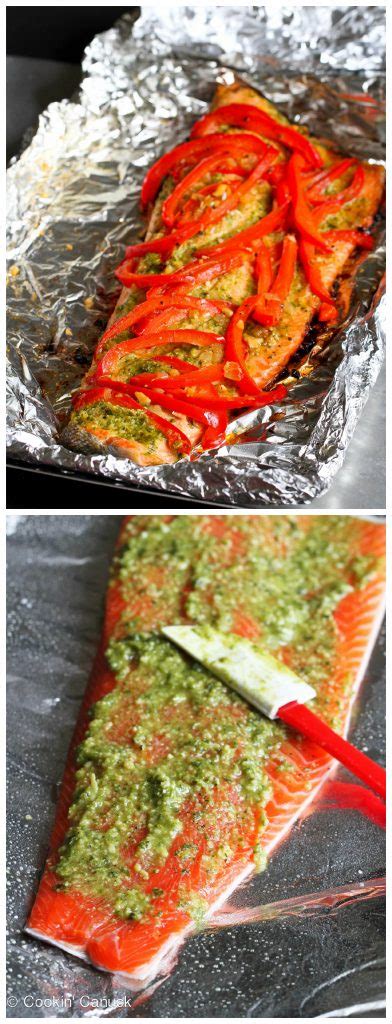 grilled-pesto-salmon-recipe-in-foil-easy-salmon image