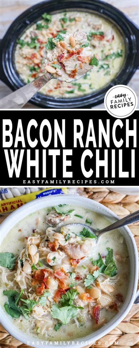 bacon-ranch-white-chicken-chili-easy-family image