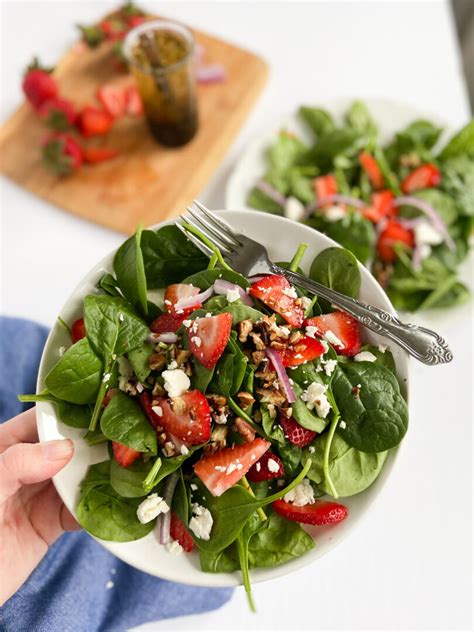 strawberry-feta-spinach-salad-with-balsamic-vinaigrette image