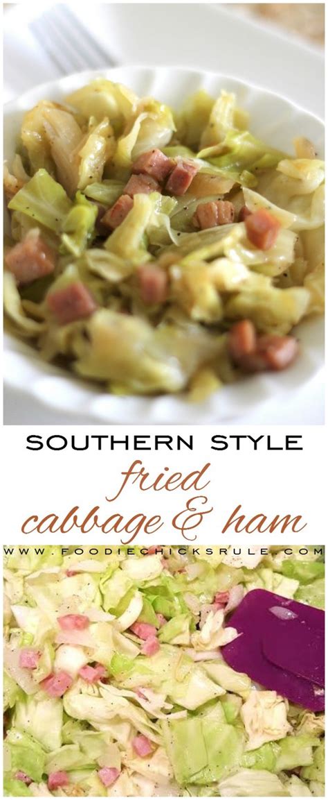 fried-cabbage-and-ham-foodie-chicks-rule image