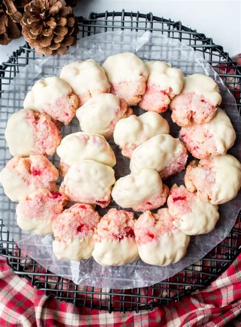 white-chocolate-cherry-shortbread-cookies-recipe-girl image