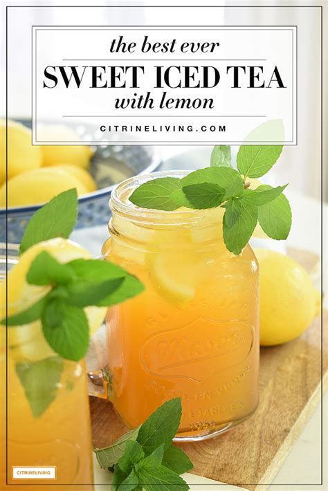 the-best-sweet-iced-tea-with-lemon image