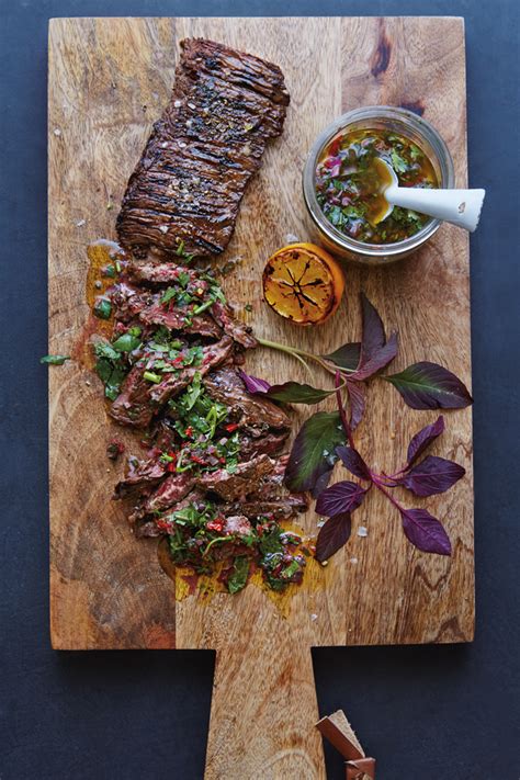 grilled-skirt-steak-with-chimichurri-williams-sonoma image