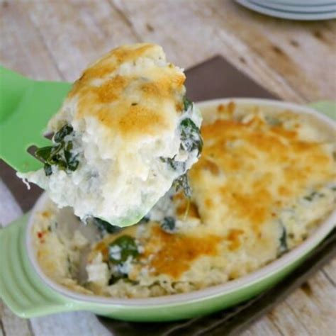 low-carb-cauliflower-casserole-with-spinach-saftc image
