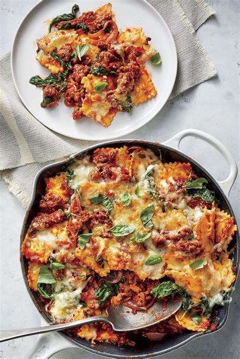 beefy-baked-ravioli-with-spinach-and-cheese image