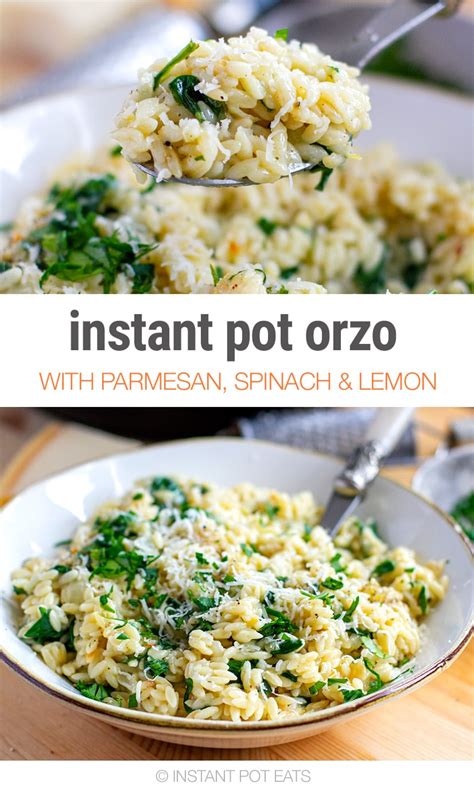 instant-pot-orzo-with-lemon-parmesan-spinach image