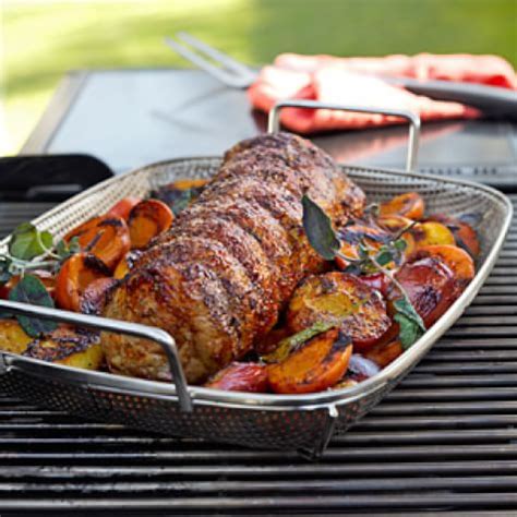 grilled-pork-loin-with-peaches-williams-sonoma image