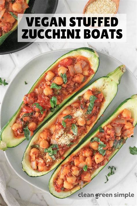vegan-stuffed-zucchini-boats-clean-green-simple image