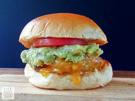 chicken-cheddar-and-guacamole-burgers-life-tastes image