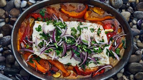 slow-roasted-cod-with-bell-peppers-recipe-bon-apptit image