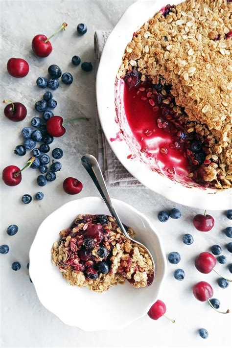 quick-cherry-blueberry-oat-crisp-yay-for-food image