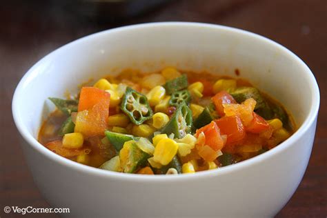 simple-okra-sweet-corn-stew-recipe-eggless-cooking image