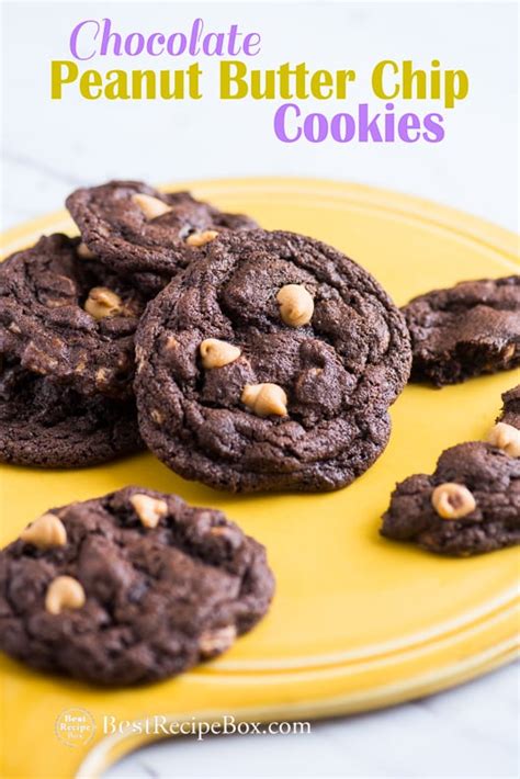 chocolate-peanut-butter-cookies-recipe-quick-easy image
