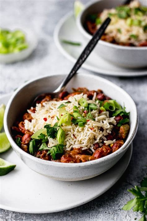 vegetarian-red-beans-and-rice-fork-in-the-kitchen image