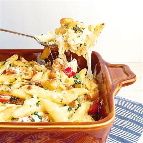 three-cheese-baked-penne-with-tomatoes-and-basil image