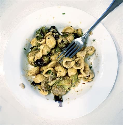 orecchiette-with-brussels-sprouts-and-bratwurst image