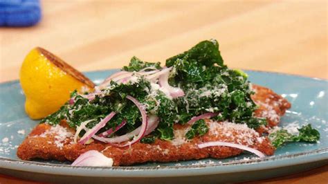 basic-chicken-milanese-with-wilted-kale-parmigiano image