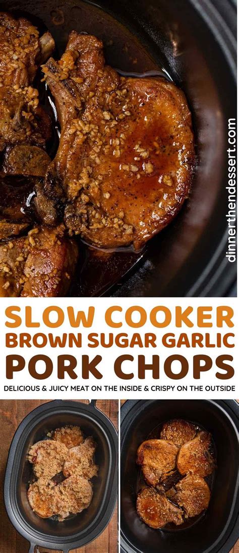 slow-cooker-brown-sugar-garlic-pork-chops-dinner image