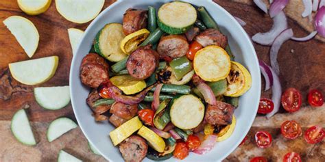 summer-vegetables-with-chicken-sausage image