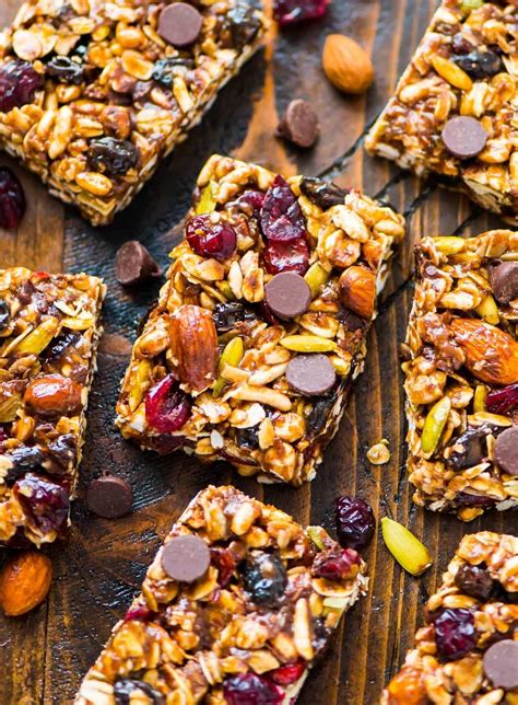 trail-mix-granola-bars-easy-no-bake-recipe-wellplatedcom image