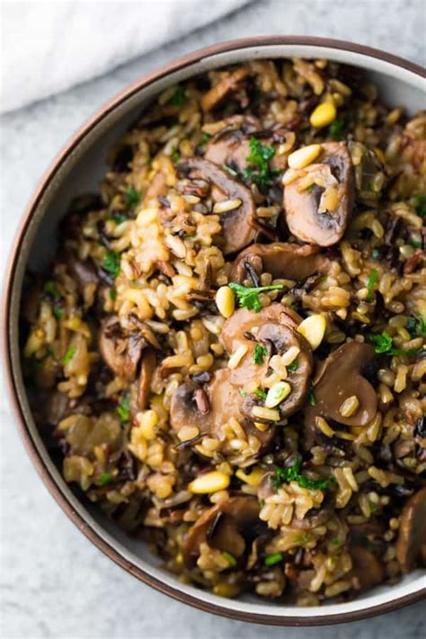 instant-pot-wild-rice-pilaf-with-mushrooms-and-pine image