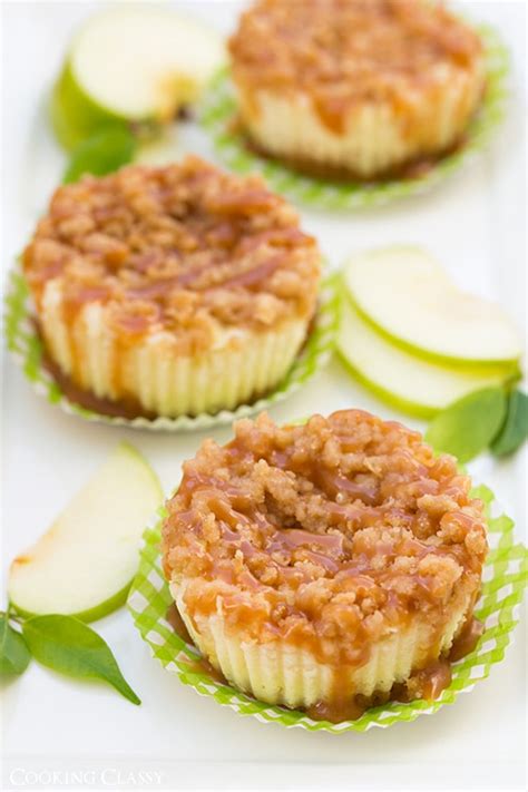 caramel-apple-mini-cheesecakes-with-streusel-topping image