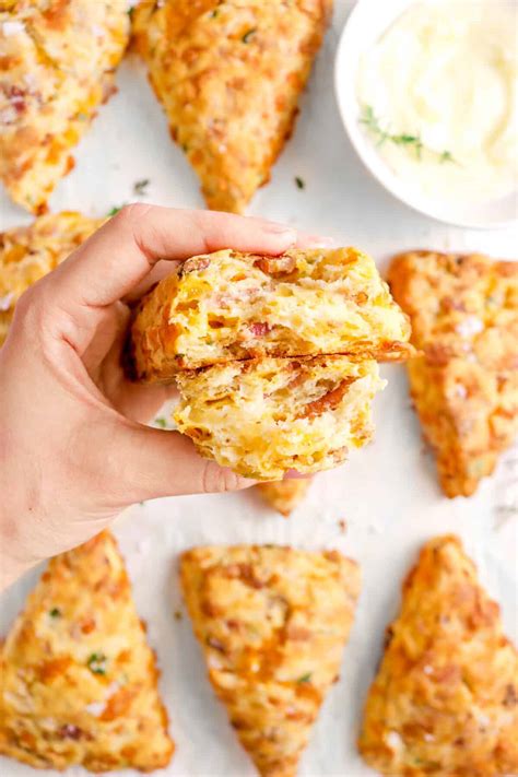 bacon-cheddar-and-chive-scones-bakers-table image
