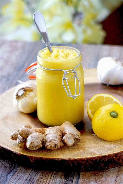 immune-boosting-tonic-ginger-lemon-garlic-honey image