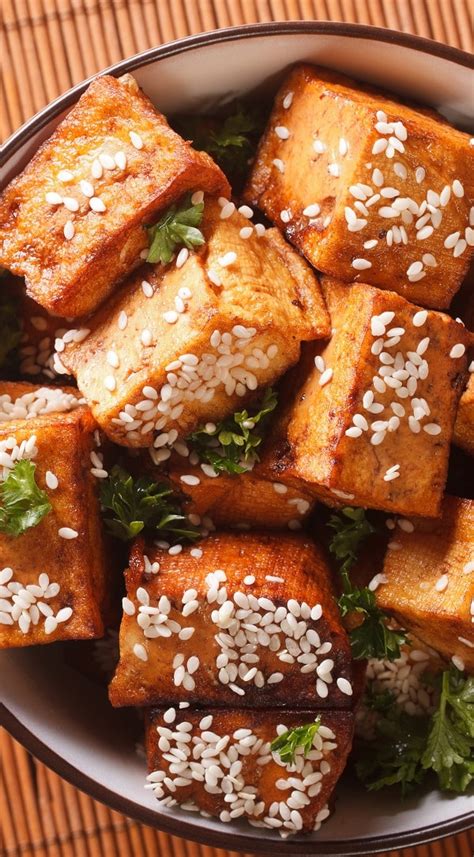 air-fryer-chili-garlic-tofu-recipe-my-edible-food image
