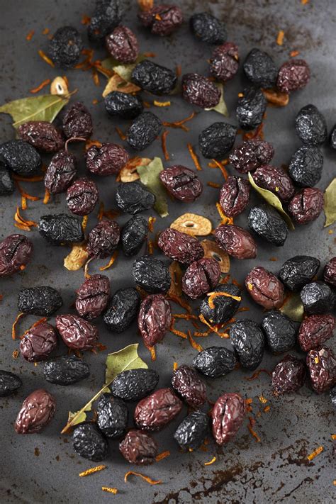 oven-dried-olives-with-garlic-bay-leaf-and-orange image
