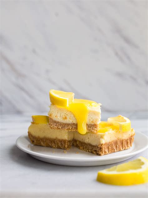 lemon-cheesecake-bars-with-lemon-curd-dessert image