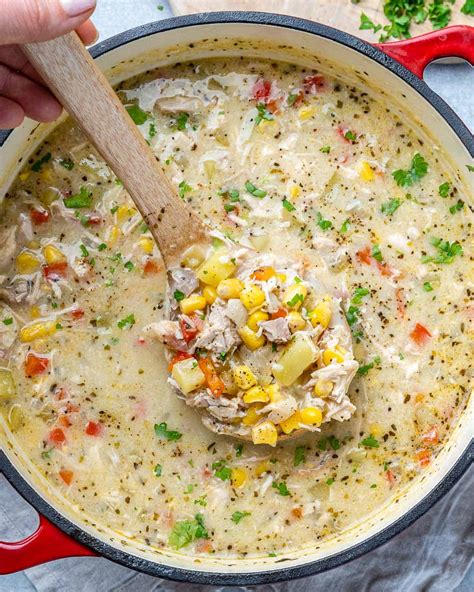 easy-chicken-corn-chowder-soup-healthy-fitness-meals image
